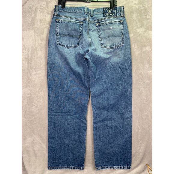 LUCKY BRAND DUNGAREES MEN'S 33X29 RIVINGTON LOOSE FIT DENIM JEANS BLUE WASH - Picture 3 of 14